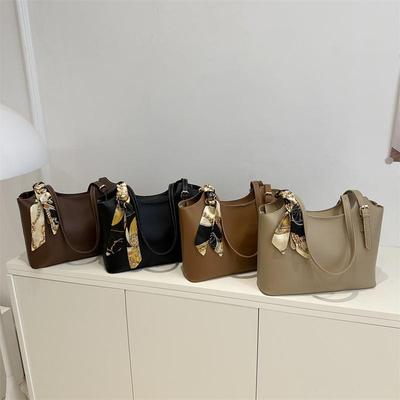 Large Capacity Solid Color Women's Crossbody Tote Bag - Versatile Korean Style Fashion