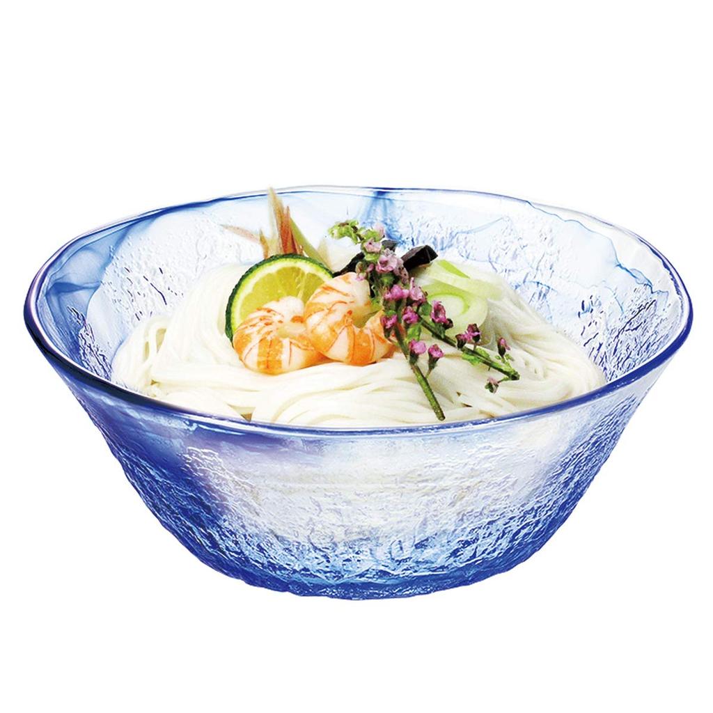 Toyo Sasaki Glass Ryuso Medium Made in Dishwasher Noodle Somen Deep Glass Round Tableware Bowl, Japan, Safe, Plate, Plate, Plate, Plate, Plate, Bowl,