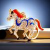 Elegant Blinged Out Metal Keyring With Unique Pony Charm Ideal For Birthdays And Celebrations