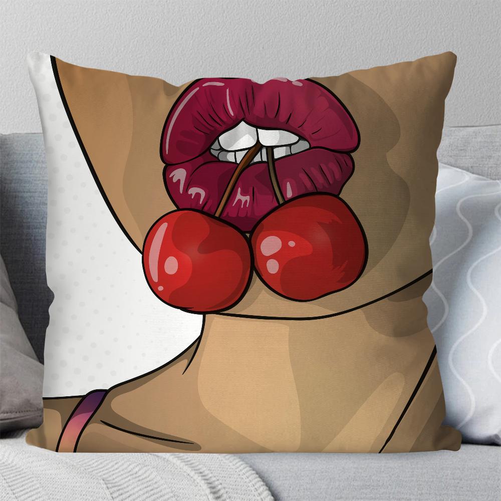 1pc Fashion POP Comic Portrait Pillow Case Square Pillow Bedroom Sofa LeisureComfortCushionCar Living Room Home Decoration 40X40