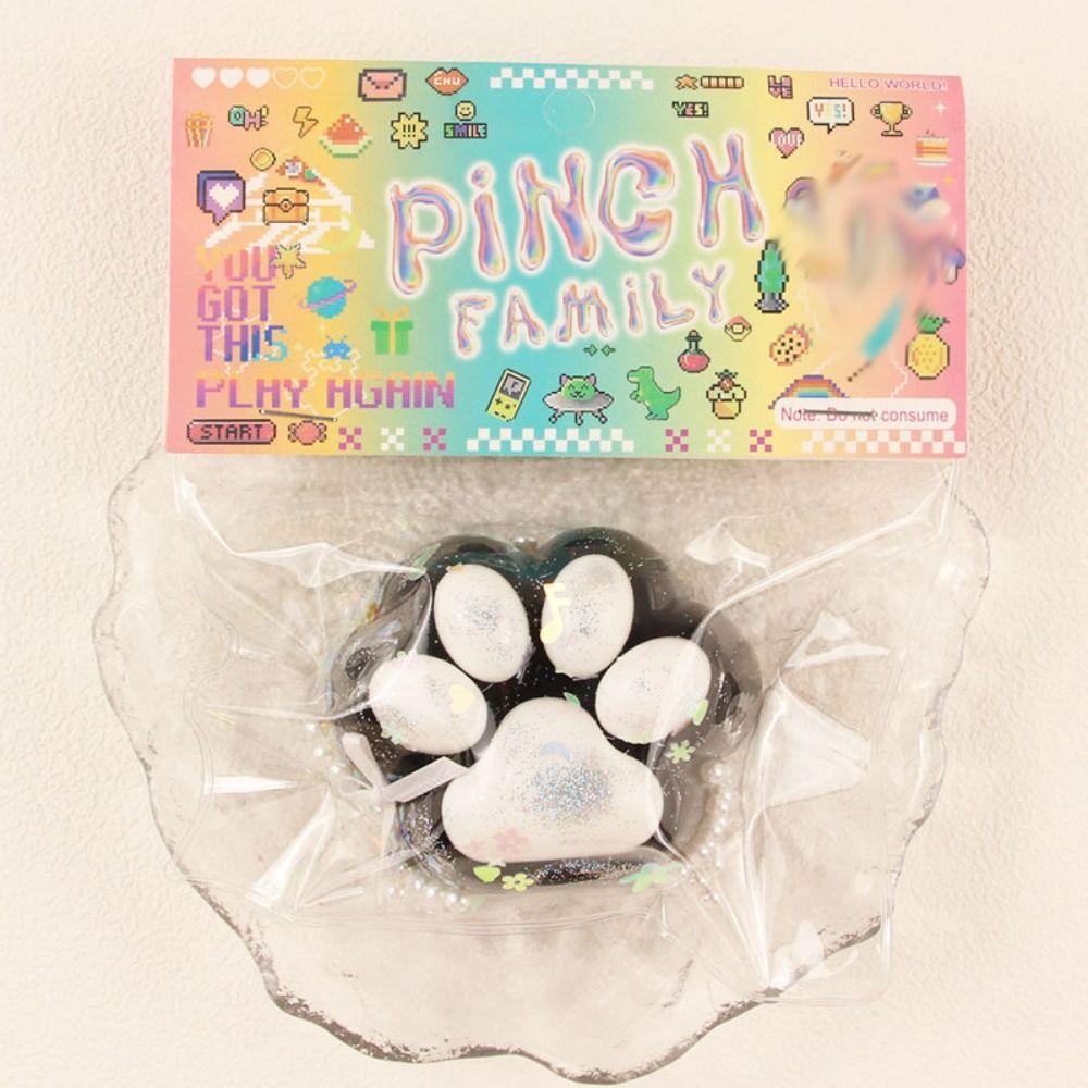 Mochi Taba Squishy Plush Cat Paw Fidget Toy Antistress Stress Relief Toy For Adult Kids TPR Slow Rebound Sensory Toy Unique Gift