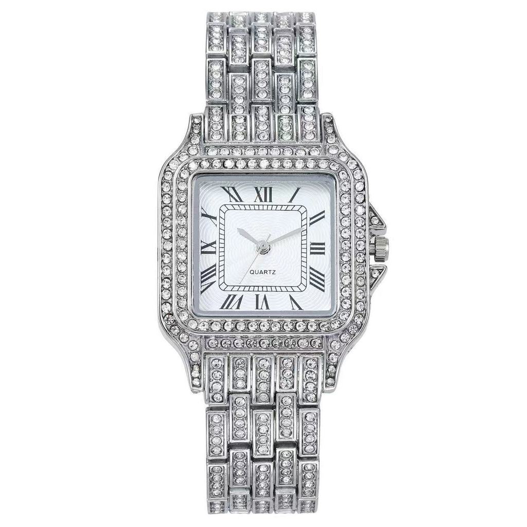 

Fashion Square Roman Dial Ladies Watch With Quartz Movement For Casual Wear срібний