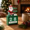 Countdown Christmas Winter Wooden Ornament Reindeer Santa Claus Sculpture  Home Decor