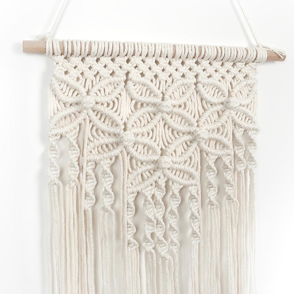 Macrame Wall Hanging Tapestry Handmade Ethnic Woven Art Wall Decor Tassel Crochet Decoration for Home Living Room Bedroom