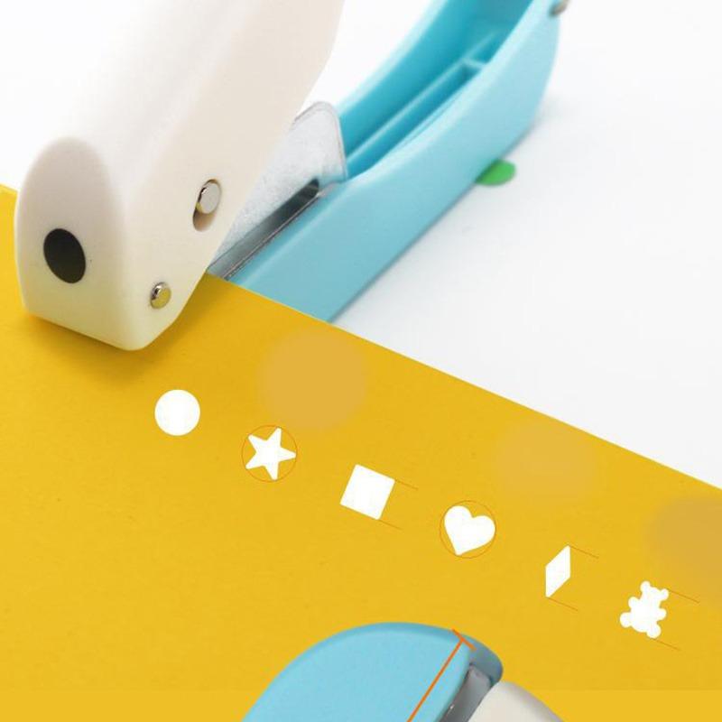 Paper Hole Punch Shapes, Single Hole Puncher for Crafts,Handheld Circle/Star/Heart Hole Punch for Tags jasmine