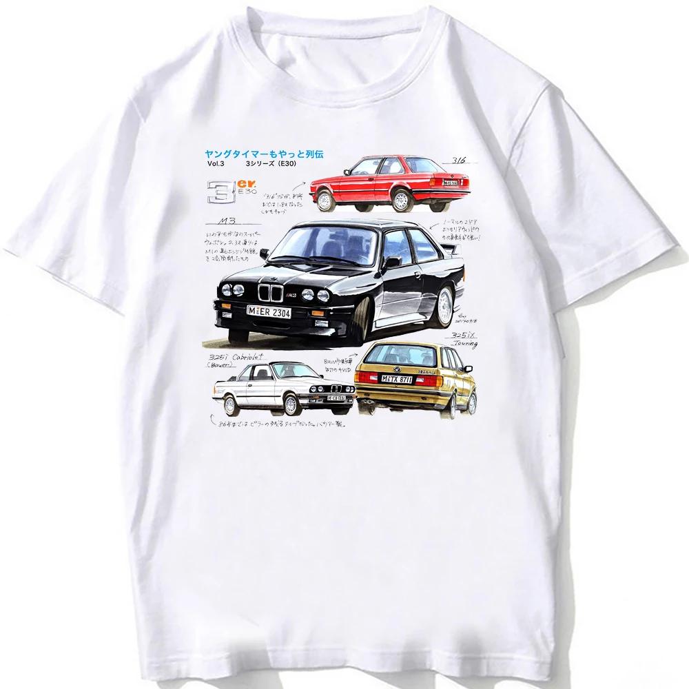 Retro Turbo Classic E36 E28 Evolution Car Fan T-Shirt Men Short Sleeve Hip Hop Boy Casual Tops Retro Legend E30 Car Design Tees