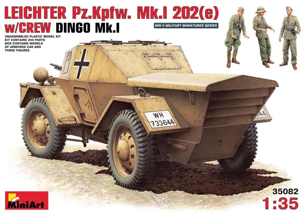 Miniart Dingo Mk1 202e Plastic Model 1/35 Pz.Kpfw.Mk.1