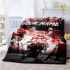 Marc Mrquez Personalized Text Blanket Cozy Customizable Blanket Ultrasoft Suitable For Sofa Picnics Bedding Nap Allseason Use