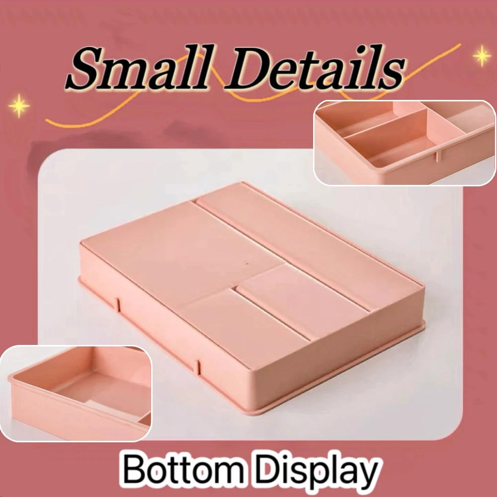 Plastic Box Multi-cell Storage Tray Desk Drawer Organizer Stackable Dressing Table Jewelry Makeup Organizer Caixas Organizadoras