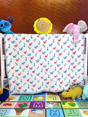 Couverture pour enfants dinosaures imprimée au bloc à la main - 60*40 pouces