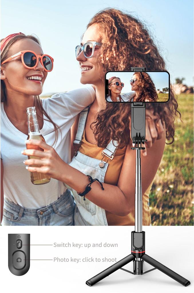 Selfie Stick Tripod Holder Lamp Selfie Stick 360 Usb + Phone Remote Control