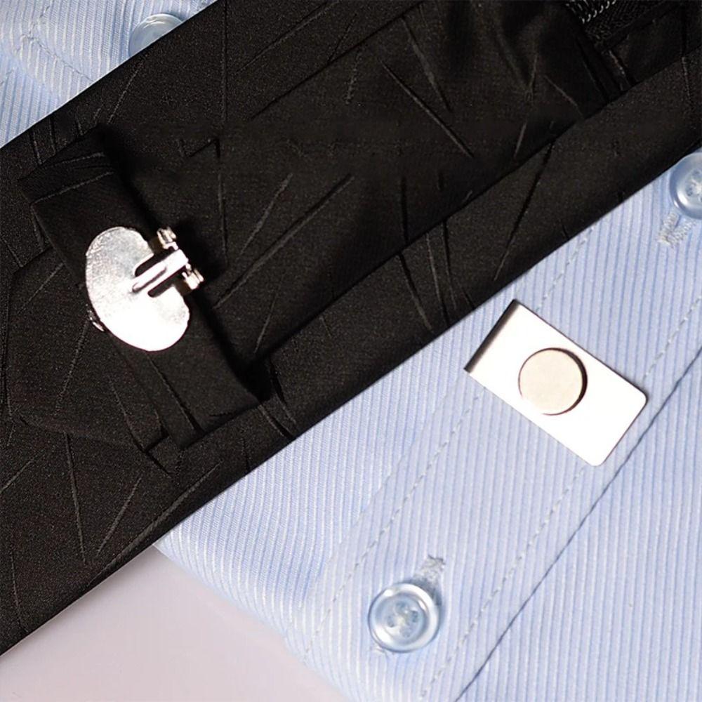Magnetic Tie Stay Clips Anti-wrinkle Automatic Fixing Buckle Unisex Tie Holder Clips Men