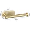 Adhesive Paper Towel Holder Toilet Roll Paper Holder Bathroom Punch-Free Roll Paper Holder Stainless Steel Black Gold Roll Rack