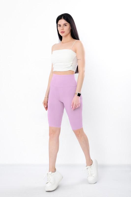 Women’s High-Waisted Rib Knit Shorts – Soft & Stretchy for Sport & Leisure, Summer, 3385-133 HC