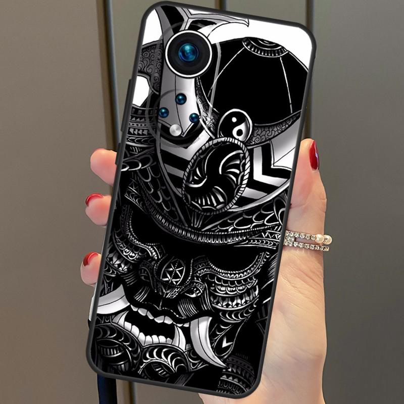 

Samurai Japanese Warrior Mask Helmet Case For Honor X8a X9a X7a X6a X7 X8 X9 X9b X8b Honor 90 70 50 10 Lite Magic 6 5 Pro Cover Honor 90