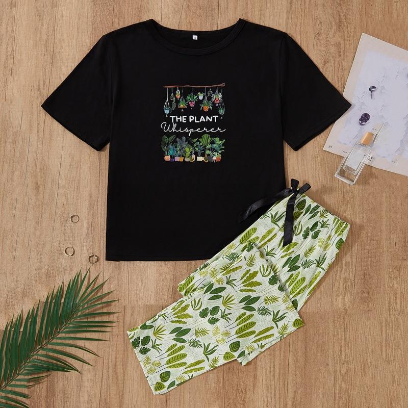 

Homewear pajamas ordered/made small order fast reverse tk shrimp skin short-sleeved set L зелений