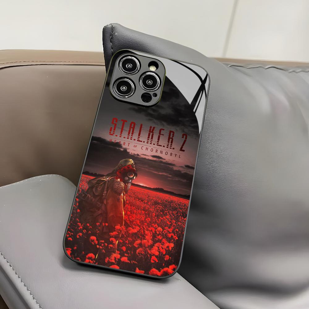 

Stalker 2 Heart Of Chornobyl Phone Case for Iphone 17 Air 16 15 14 12 11 13 Pro Max Mini 8 X Xr Xs Puls Black Glass Cover iPhone 15 Pro