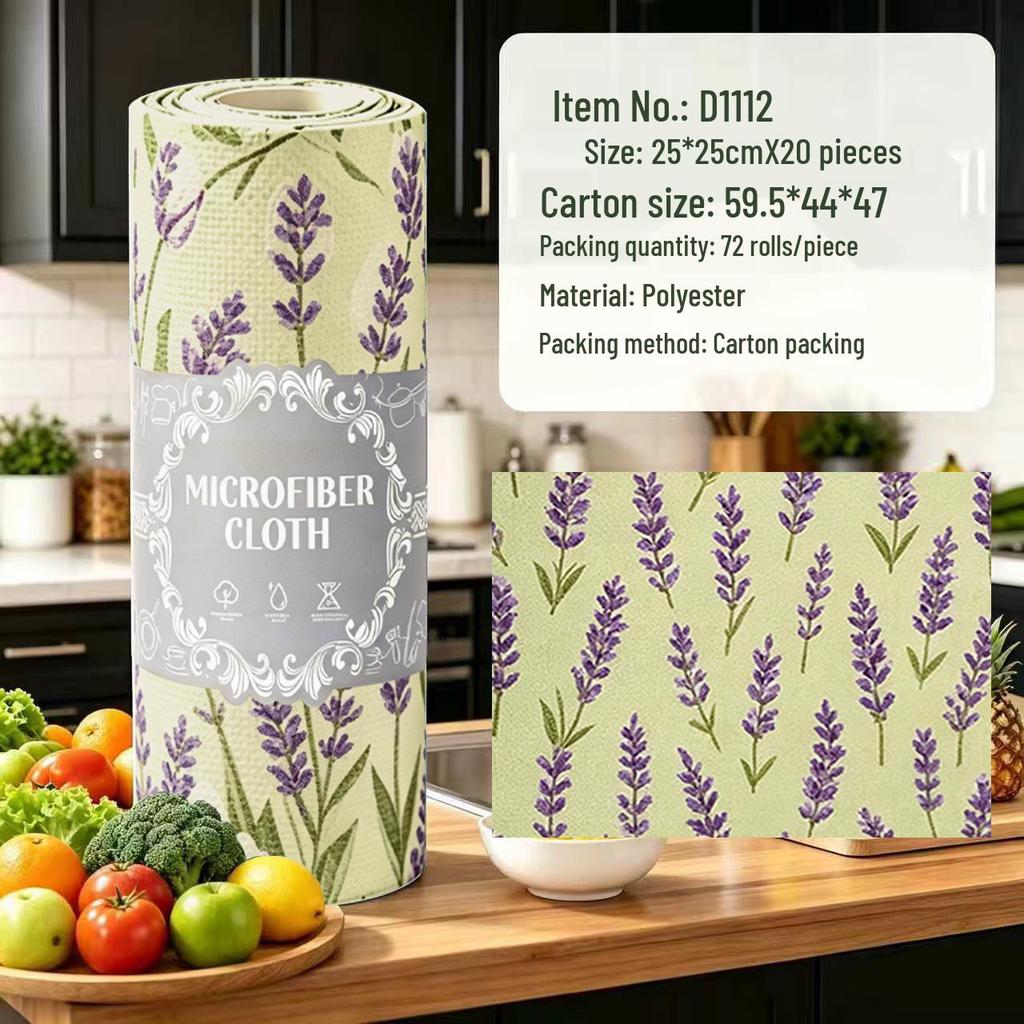 Tearable Multifunctional Microfiber Dishcloth for Kitchen Cleaning