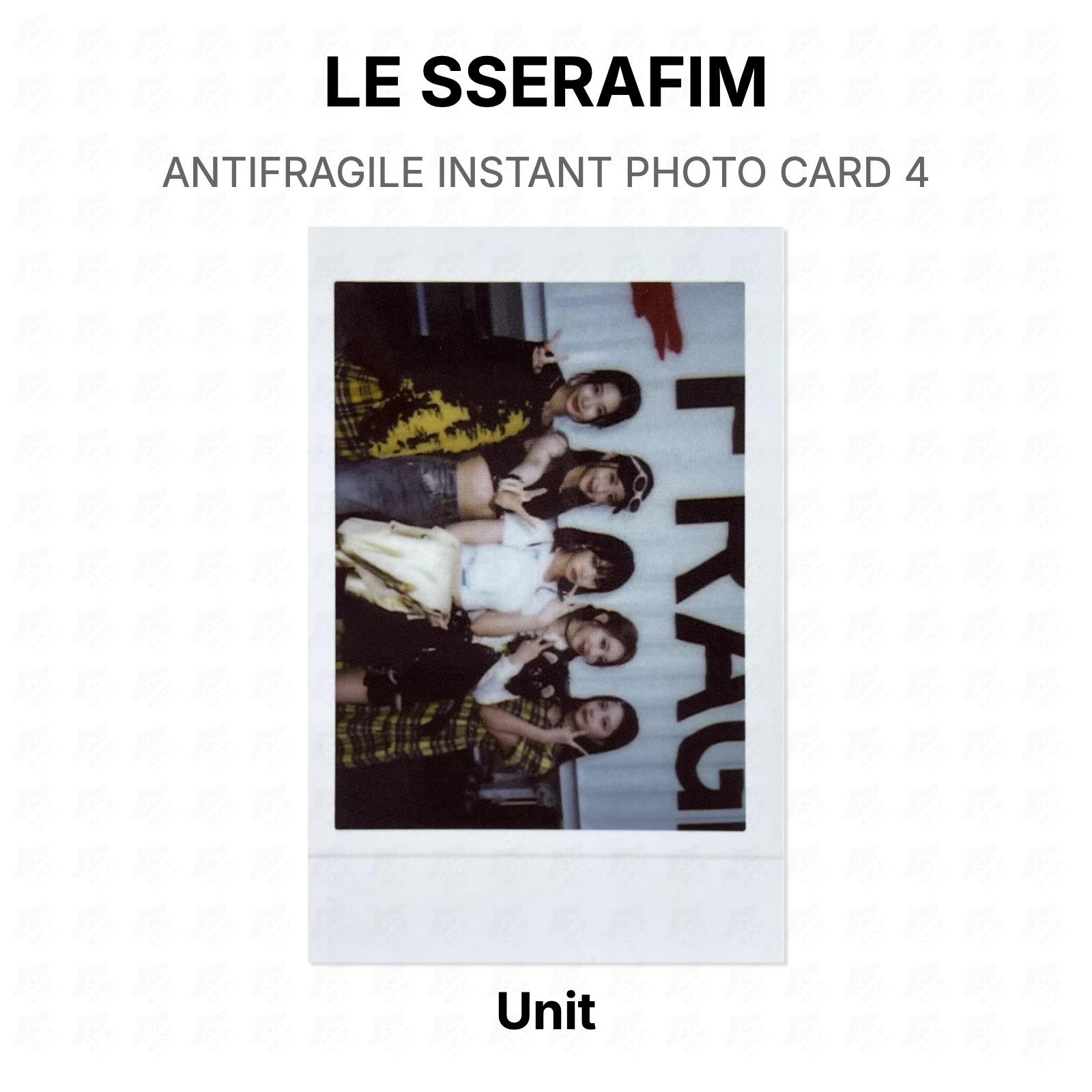 LE SSERAFIM ANTIFRAGILE INSTANT PHOTO CARD 4 Official Photocard Unit