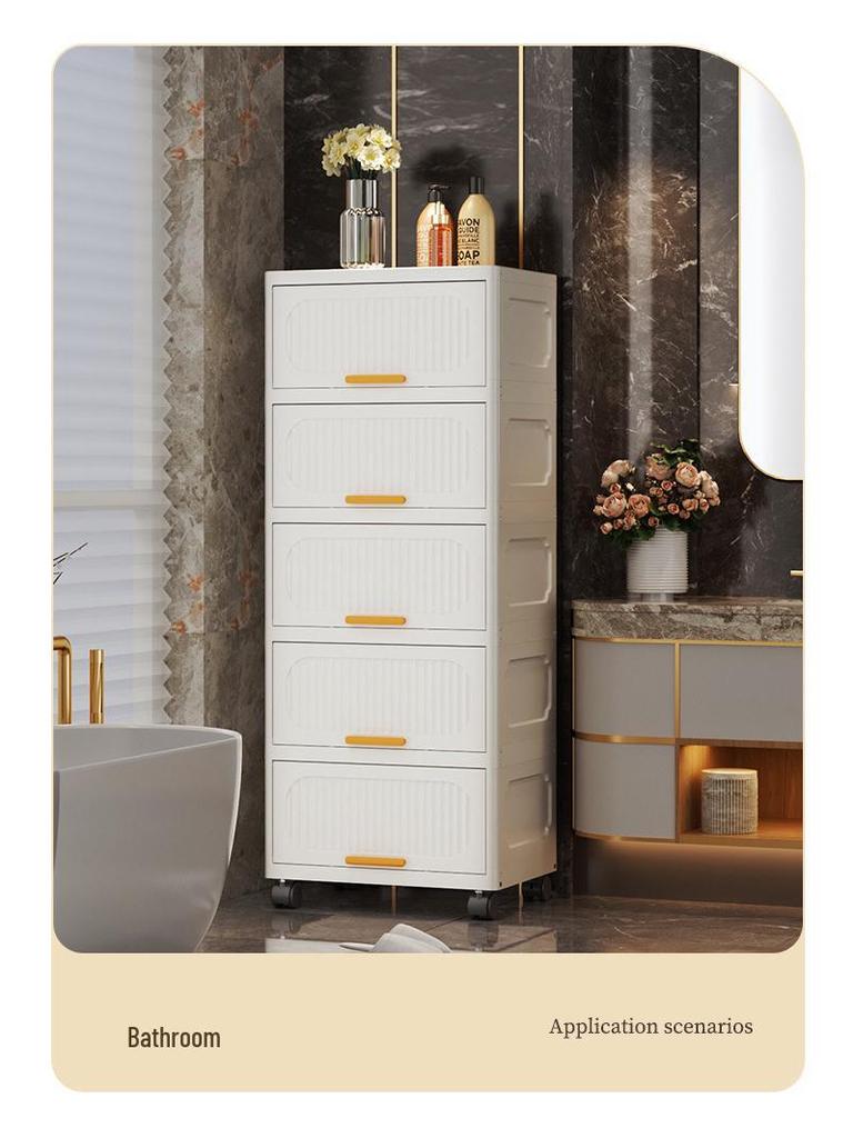 Multi-Layer Plastic Storage Cabinet for Children's Clothes, Snacks, Toys, Bedroom, Wardrobe, and Medicine.
