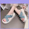 Comfortable Thick Sole Cross Strap Women's Sandals For Summer With Open Toe Design