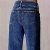 Womens Wide Leg Jeans Casual Baggy High Waisted Stretch Denim Pants