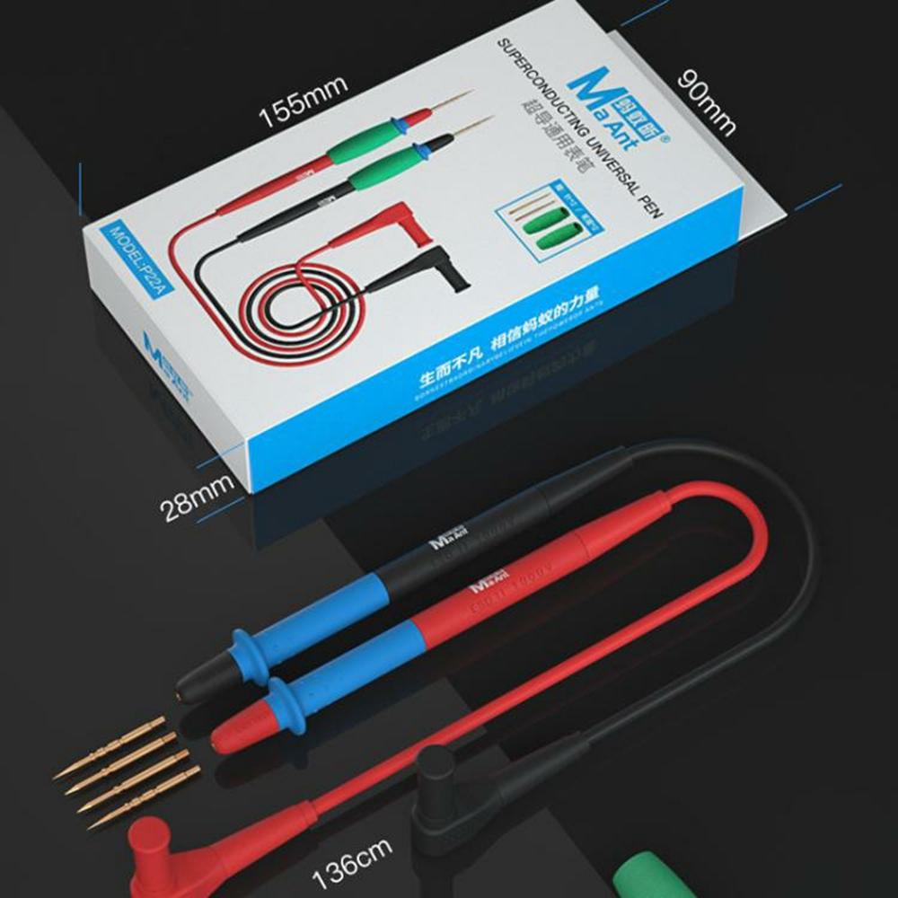 MAANT P22A Multimeter Probe Ultra Sharp Tip Universal Test Pen High Precision Measurement Tool