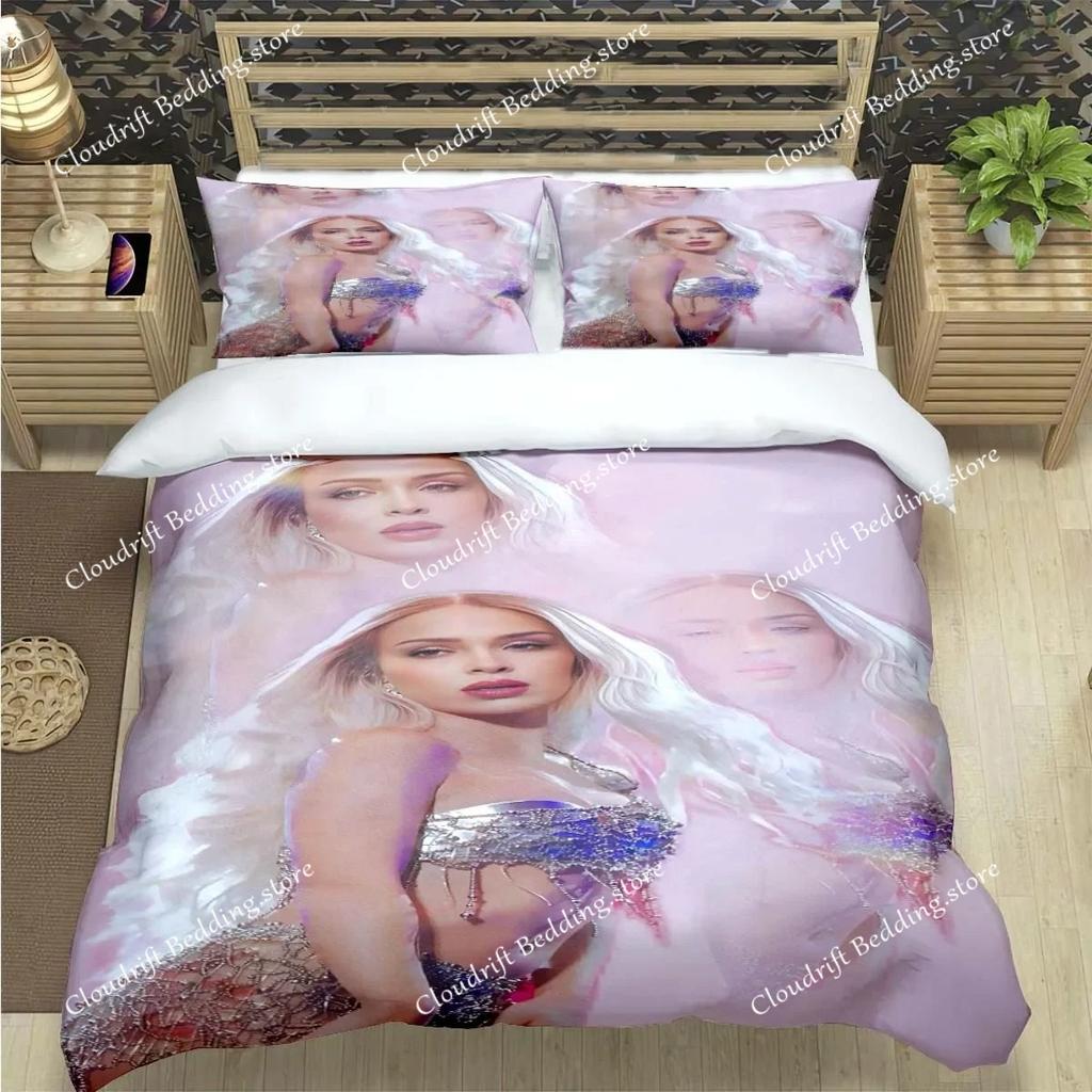 Fashion Spain Hot Female Singer B-bad G-Gyal Print Bedding Set Duvet Cover Comforter Bed  Youth Kids Girl Boys Luxury Gift