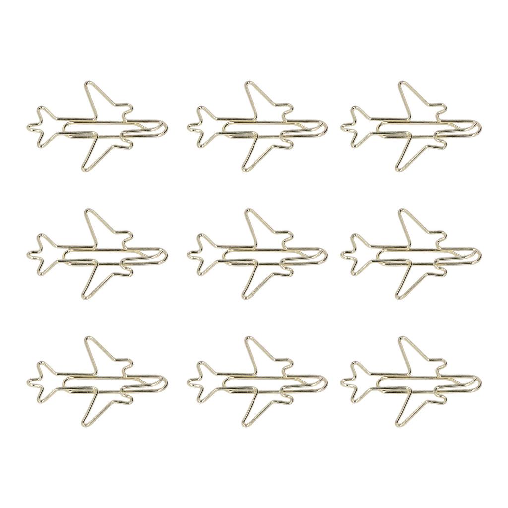 100Pcs Paper Clips Gold Cute Unique Shape Electroplating Process Lightweight Portable Metal