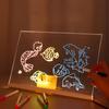 Kids LED Drawing Board with Book Markers Wipe Cloth USB Charging Light-up Dry Erase Board Office School Home Glow Doodle Note Board
