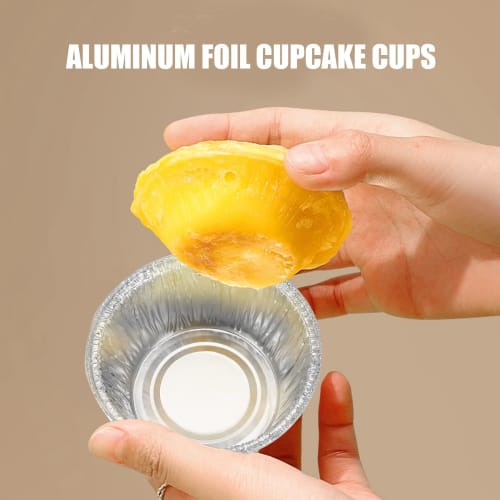 Chaksy 150-Count Aluminum Foil Cupcake Cups, Ramekin Muffin Baking Cups, Disposable Muffin Liners, Ramekin Holder Cups, Aluminum Cupcake Baking Pans,