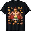 Librarian Book Lover Reader Funny Turkey Thanksgiving Fall T-Shirt
