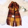 Maillard Women's Winter Plaid Scarf - Luxurious Mohair Imitation Cashmere Shawl, Thickened for Warmth