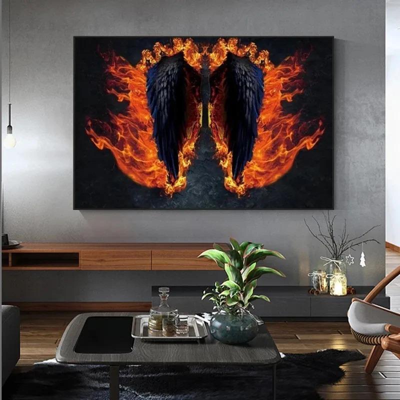 Nordische abstrakte Engelsflügel Poster Leinwand Malerei Poster und Drucke Cuadros Wand Kunst Bilder für Wohnzimmer Dekor