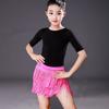 Professional Latin Dancing Dress Tassel Ballroom Dancing Wear Children Dance Skirt  Boys Girls