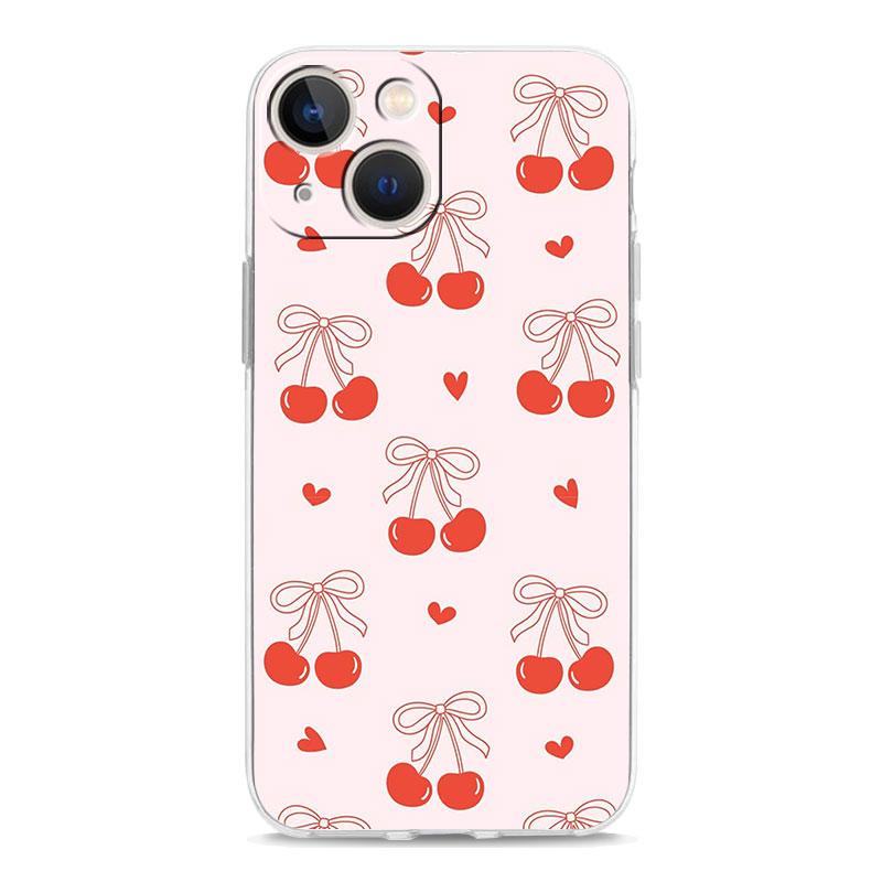 Phone Case For iPhone 17 Cases iPhone Air 16 15 12 13 14 Pro Max 7 8 Plus 16Pro iPhone11 Soft Cover Cute Pink Heart Bow