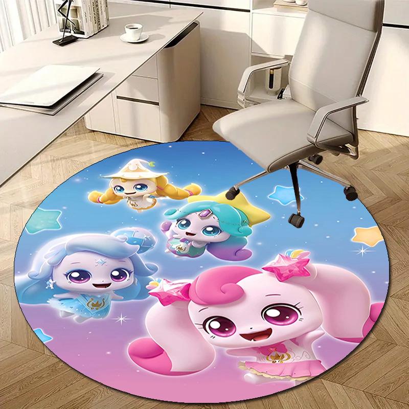 1pc Catch Teenieping Magic Sweethear Design Printed Area Round Carpet for Bedroom Living Room Home Decor Rugs Mat Non Slip Mat Rug for Bedside