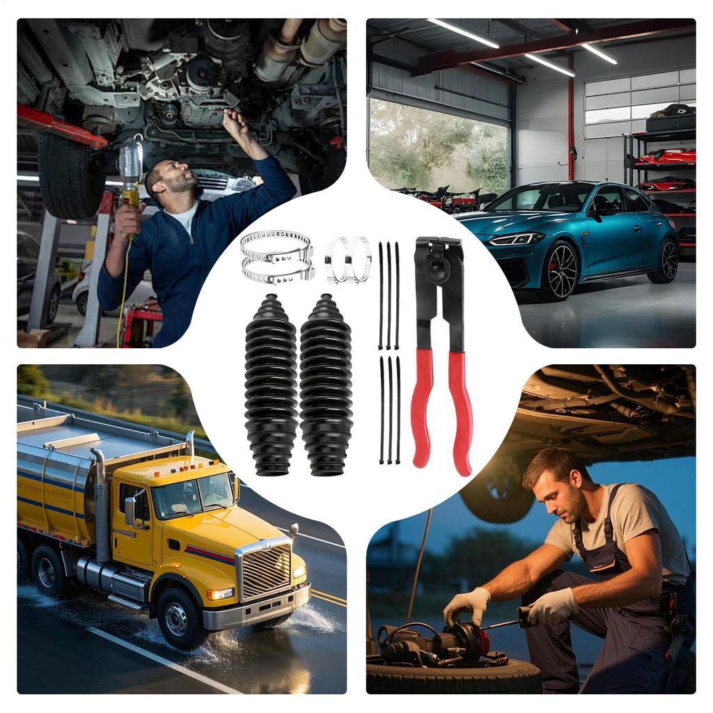 Steering Rack And Tie Rod Boots Universal 2 Pieces Dustproof Auto Accessories Steering Rack Dust Cover For SUV RV Vehicle Winter