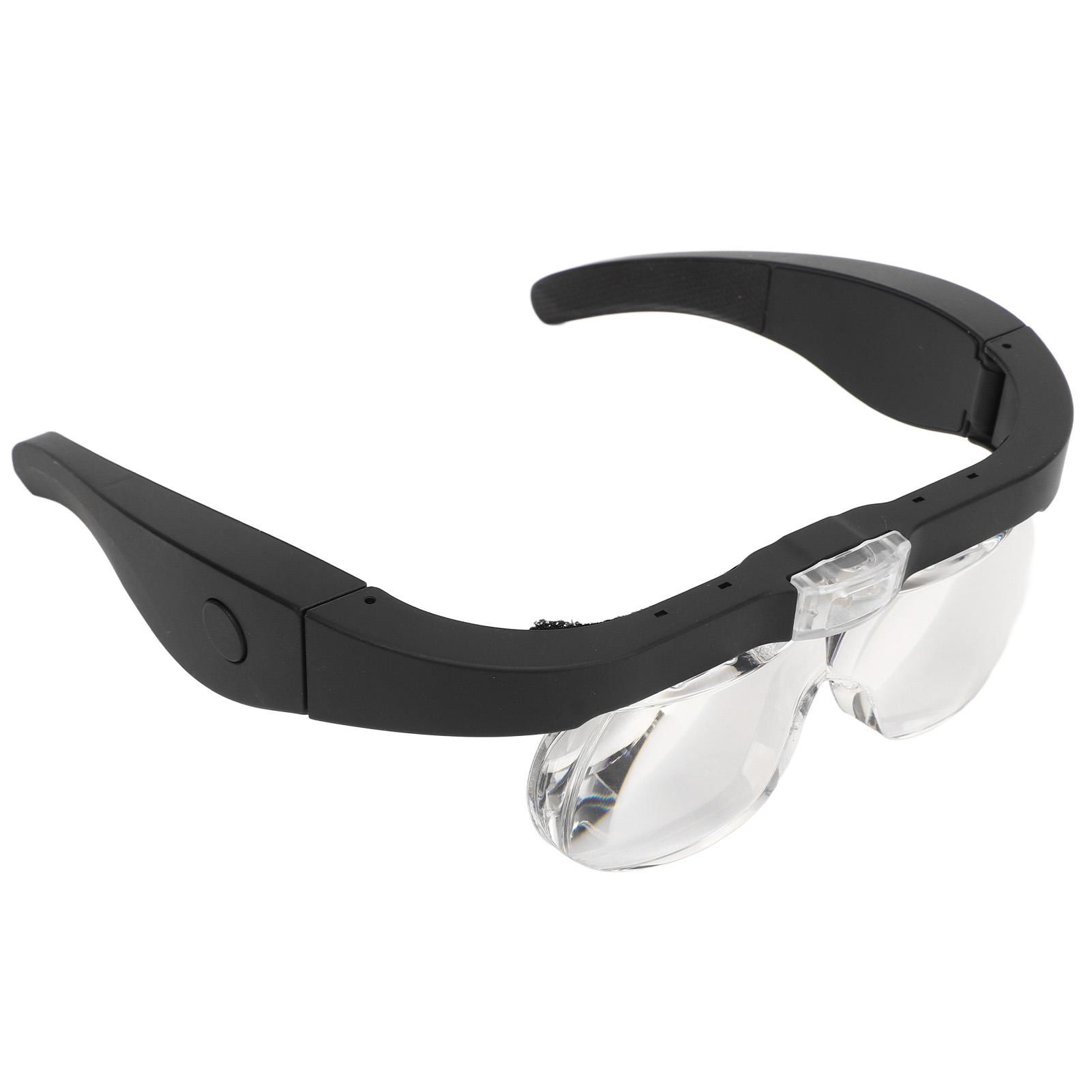 

Налобна лупа з регульованим світлодіодним білим світлом, 4 змінні лінзи, наголовний збільшувач