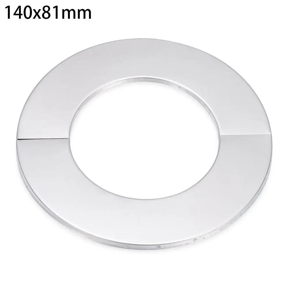 Black Shower Faucet Decorative Cover Chrome Finish Stainless Steel Wall Flange Water Pipe Wall Covers Bathroom Faucet Accessory
