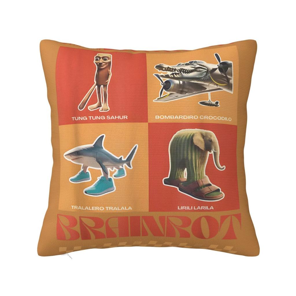 Chimpanzini Bananini Pillow Cover Polyester Pillow Case Cushion Cover Funny Pattern Pillowcases For Office Car Home Decorative