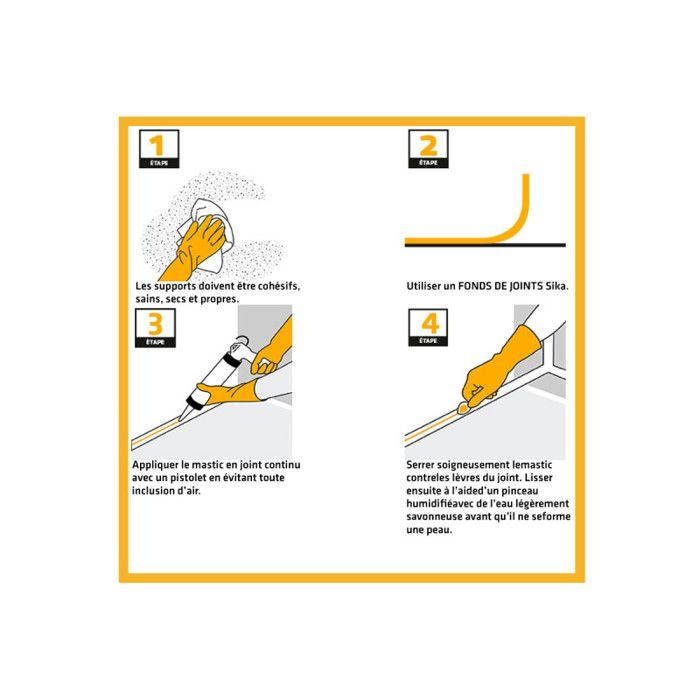 Mastic Silicone - SIKA - Sikaseal 110 - Transparent - 300 ml - Résistant aux intempéries