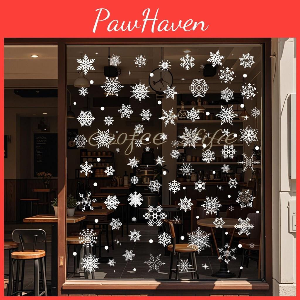 Christmas Window Snowflake Decals Set With Pvc Material For Display Festive