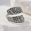 Creative Simple Vintage Opening Adjustable Ring Irregular Hammered Metal CopperColor Ring Banquet Party Accessories Ring