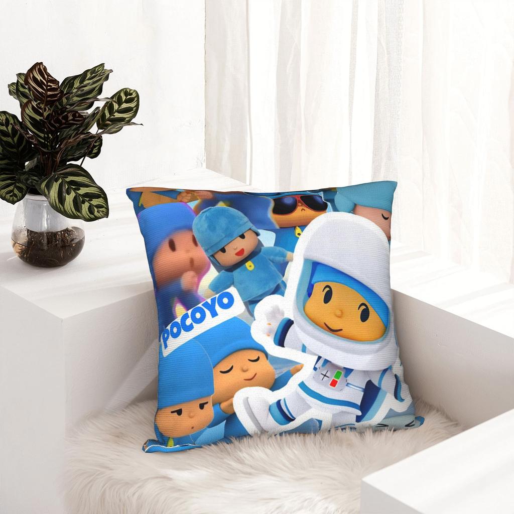 Decorative Pillowcases Pocoyoes Cartoon Comdy Merchandise Home  Pillow Case Cover Square Style Multi-Size