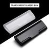Portable Frosted Glasses Case Transparent Plastic Glasses Storage Box Ultralight Eyeglass Case