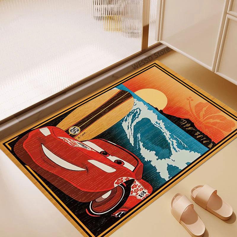 

Retro Cars Surfing Poster Print Rug, Suitable for Bedroom and Children s Room Home Décor, Non-slip Mat, Sofa Play Mat. 60x90cm