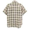 CUSHMAN Check Pattern Short sleeve Linen-like shirt L Green system Men's Used