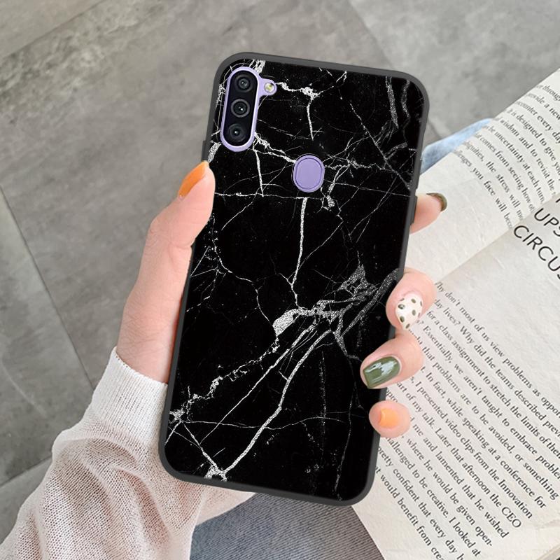 Marble Pattern Phone Case For Samsung Galaxy A11 A 11 M11 Protective Cover Case Pink Silicone Soft Funda For Samsung M14 M15 M23