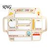 Child Drawing Board First Day of School Sign, Reusable Wooden Chalkboard Sign for Kids, Back Message Center to Decorations Supplies Kindergarten